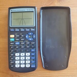 Texas Instruments TI-83 Plus Graphing Calculator Black with Cover TI83+ Tested